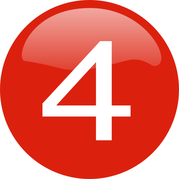 Number 4 Button clip art - vector clip art online, royalty free ...