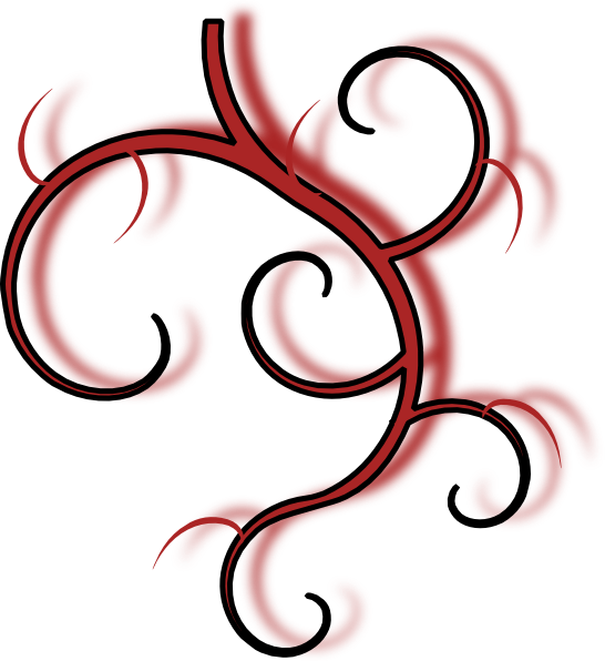 Red Tribal Vine Clip Art - vector clip art online ...