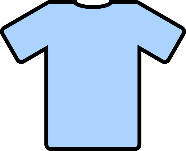 Light Blue T Shirt clip art - vector clip art online, royalty free ...