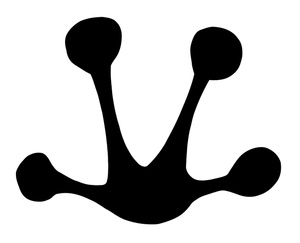 Frog Footprint Clipart Image - Clip Art Silhouette Of a Frog's ...