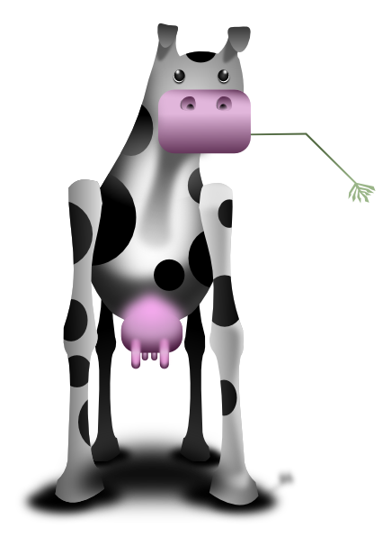 Cartoon Cow clip art - vector clip art online, royalty free ...