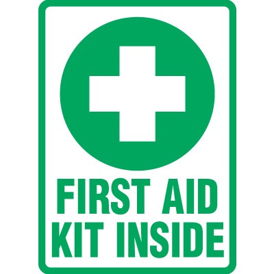 First Aid Kit Inside Sign