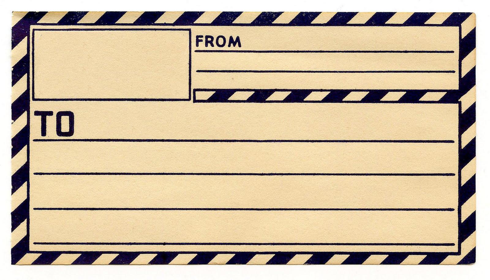 Vintage Clip Art - Old Gummed Parcel Post Label - The Graphics Fairy