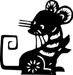 Amazon.com - Rat Chinese Zodiac Wall Sticker Decal Silhouette ...