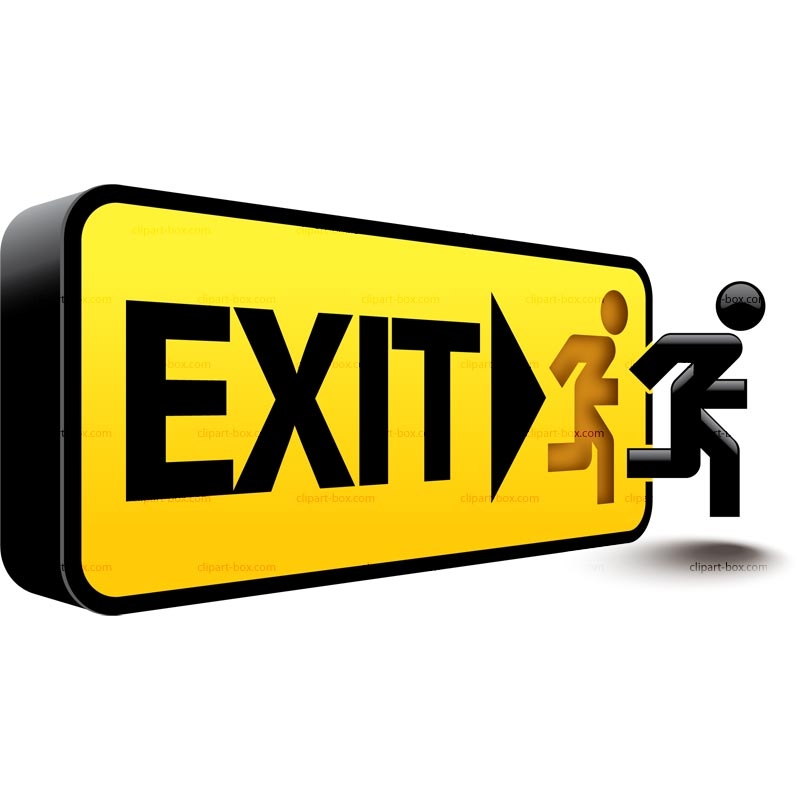 Exit Sign Clip Art - Tumundografico