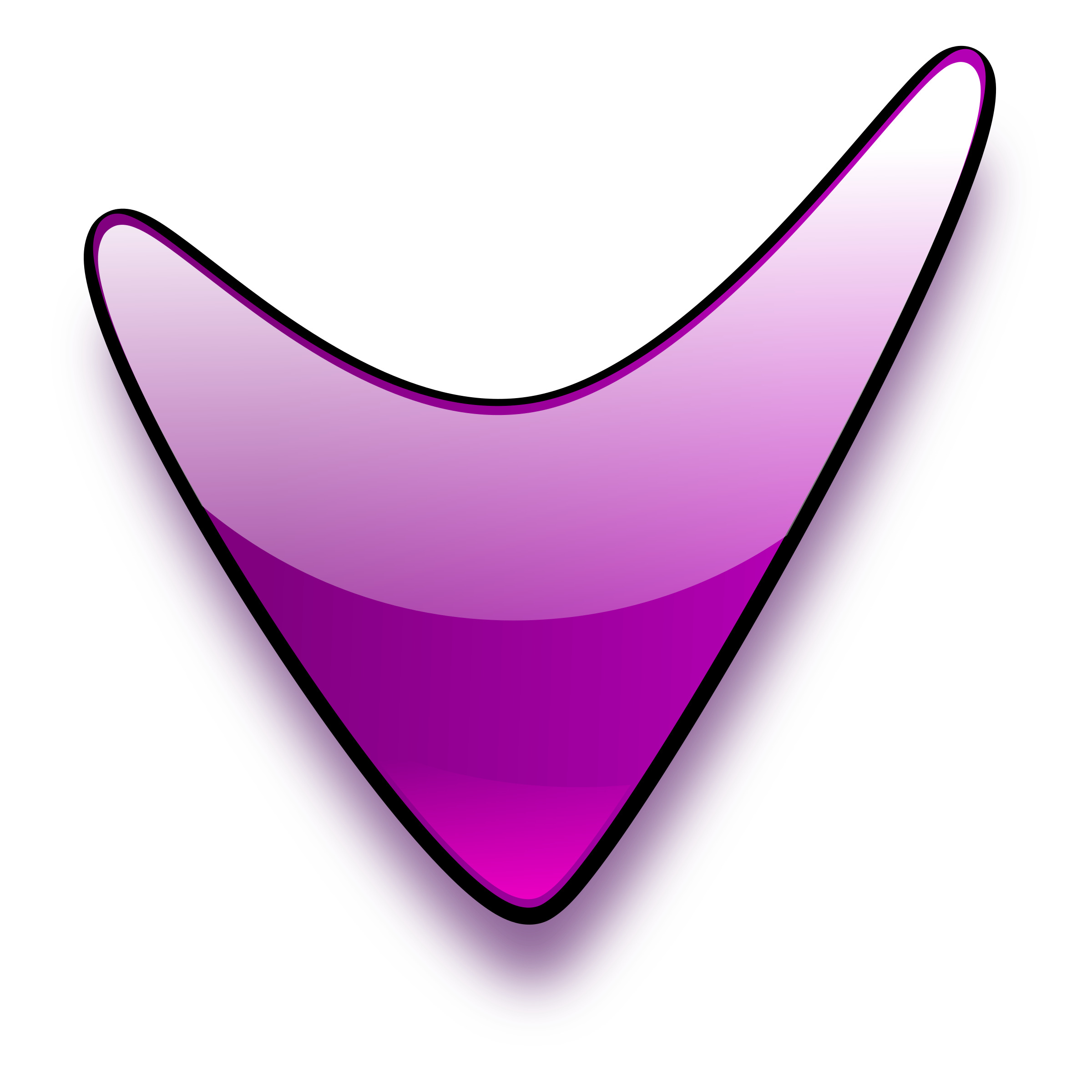 Clipart - Glossy down arrow