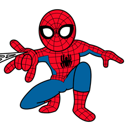 Kids spiderman cartoon clipart