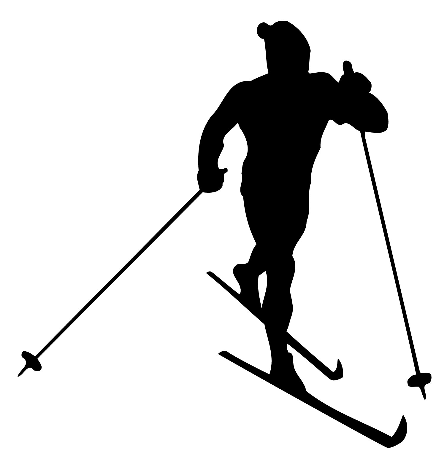 Nordic skier clipart