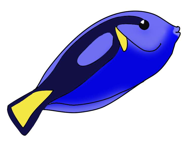 Blue fish clipart