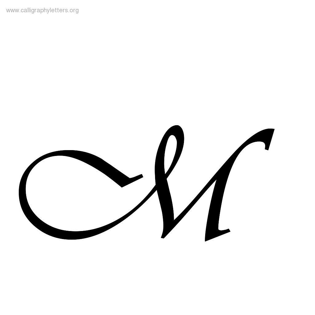 Fancy Letter M Fonts Hanford Script A-Z Calligraphy Lettering ...