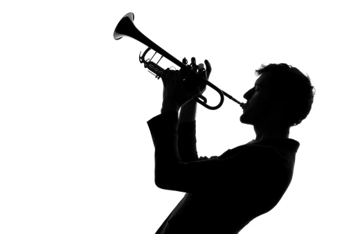 Trumpet Player Silhouettes Pictures, Images and Stock Photos