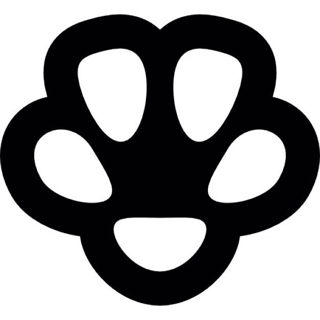 Paw print outline Icons | Free Download