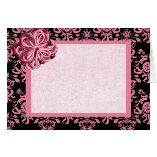 Pink And Black Damask Border Templateart4search.com | art4search.com