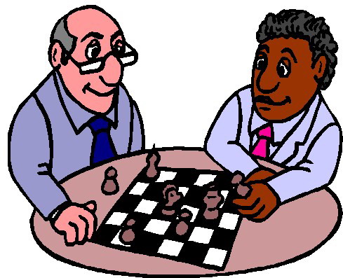 Playing chess clipart