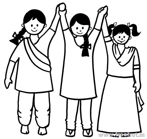 Unity Black And White Clipart