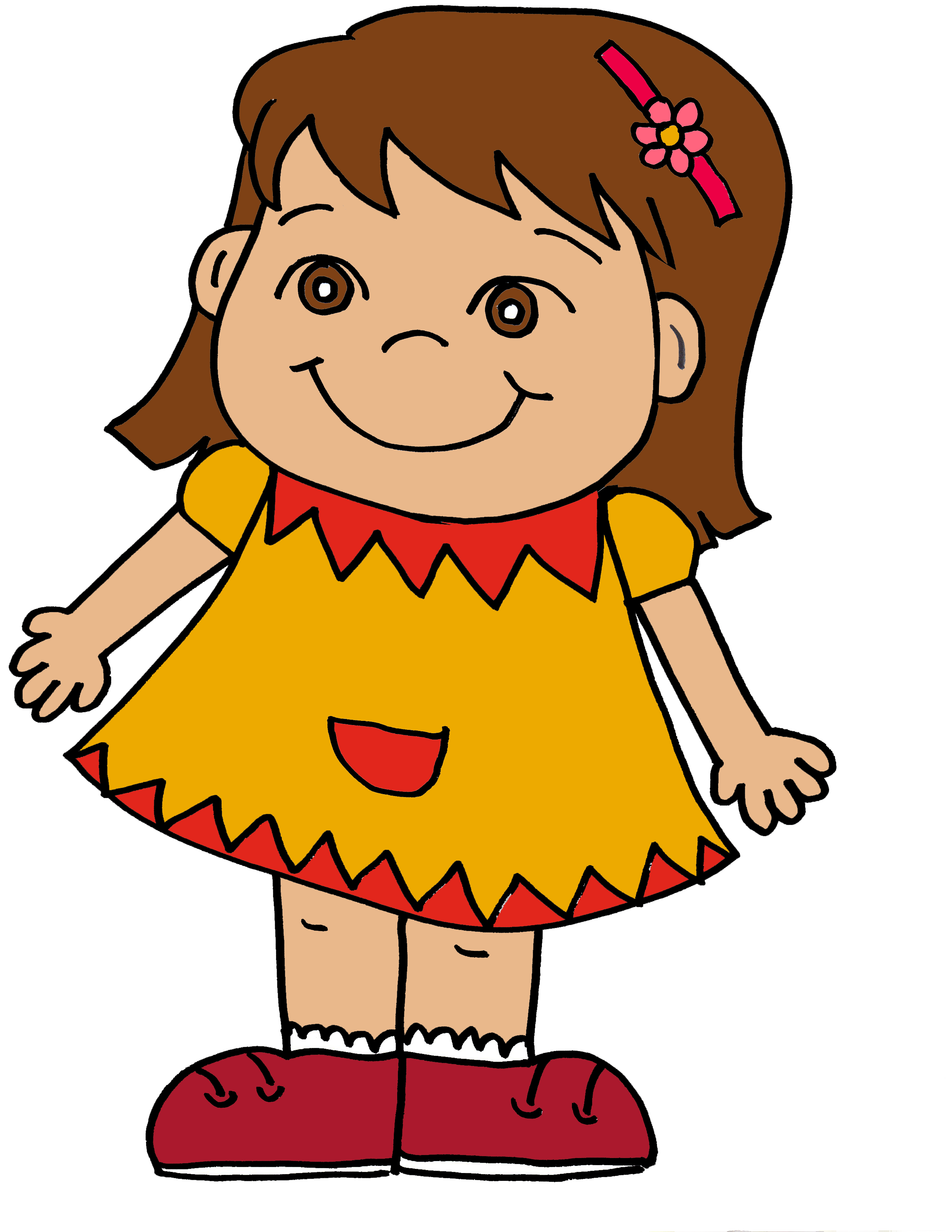 Clipart images of a girl