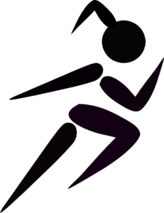 Running girl clip art