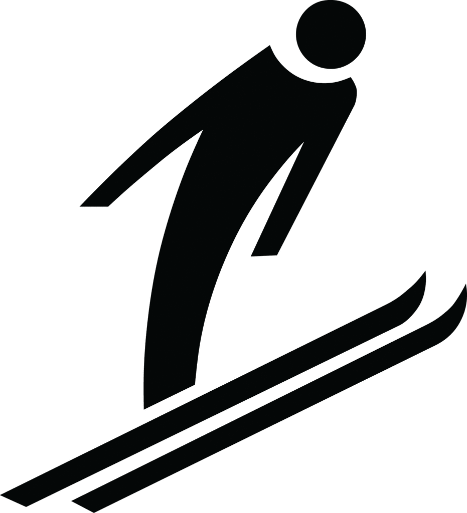 Ski jumper clipart