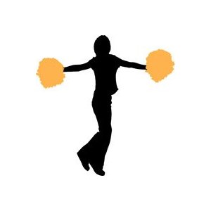Cheerleader Silhouette Stencil 02 - 48 inch (at longest point ...