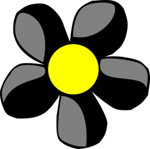 Black And White Daisy clip art - vector clip art online, royalty ...