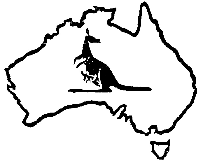 AUSTRALIA MAP KANGAROO WITH JOEY MAP AUSTRALIA by Masalki Pty Ltd ...