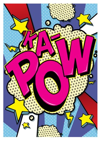 Ka-Pow!, Pop Art Burst! Print: 44cm x 32cm - Buy Online