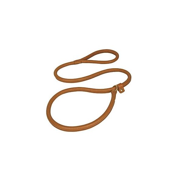 Laisse cousue cuir double - Noire