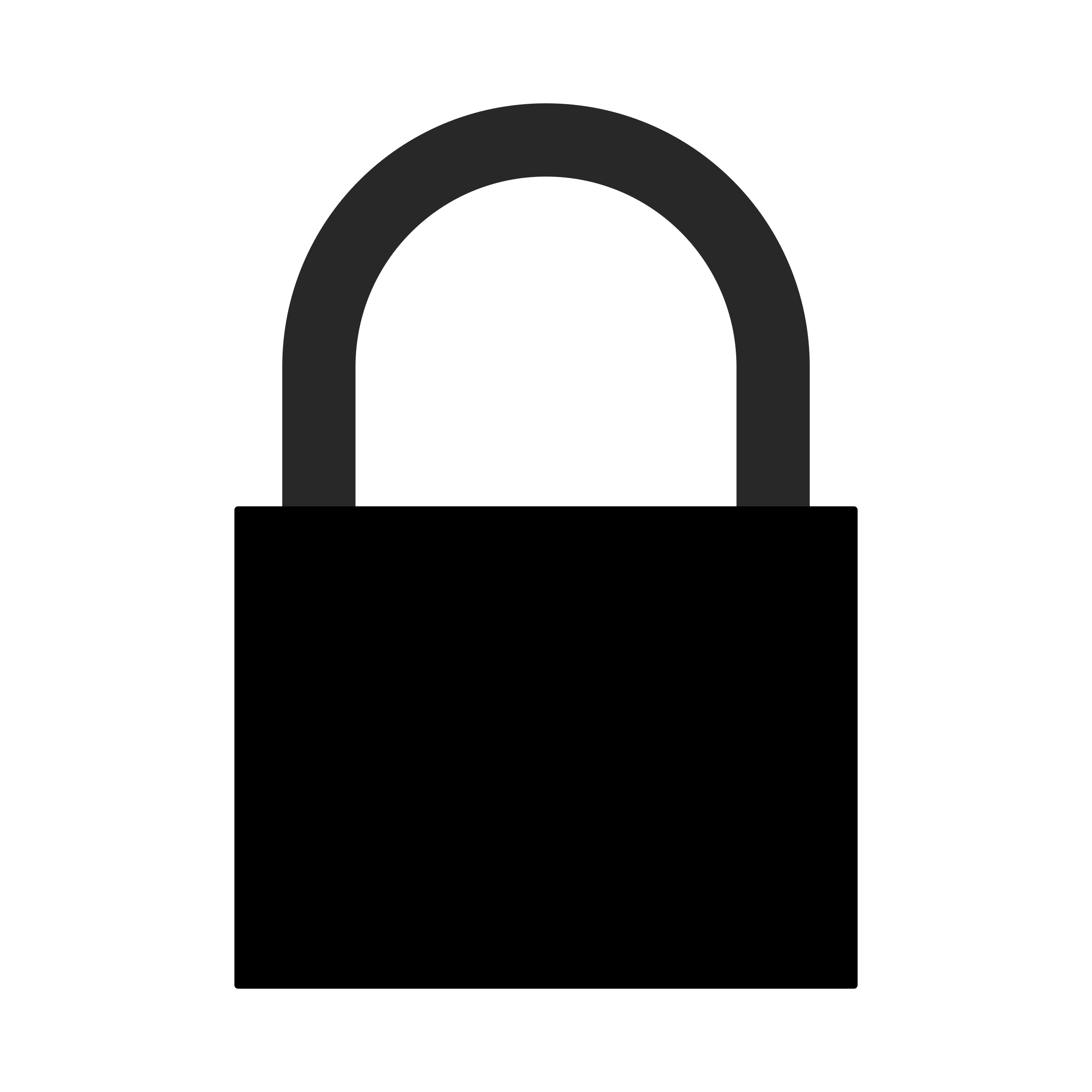 Clipart - Padlock Silhouette a.j. 01