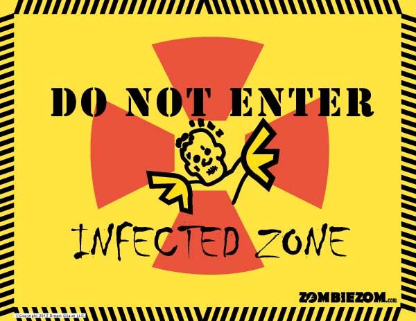 FREE DOWNLOAD: Printable Zombie Party Signs (Set of 4)
