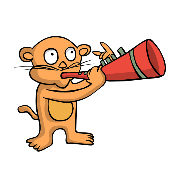 clip art groundhog day trumpet announcement loud speaker