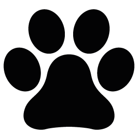 Animal Paw Print Silhouette | Silhouette of Animal Paw Print