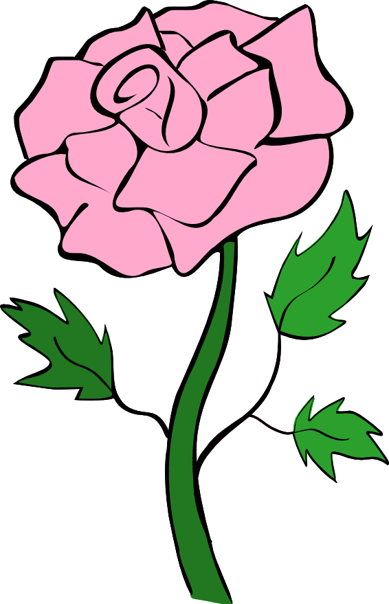 Pink Rose Clip Art - Tumundografico
