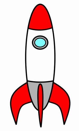 Drawing a cartoon rocket