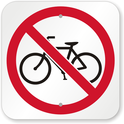 No Bicycles Allowed Road Traffic Signs