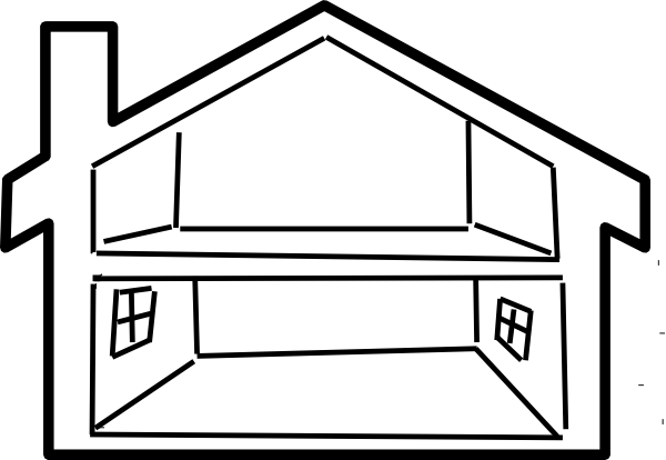 House Outline Clipart Black And White - Free ...