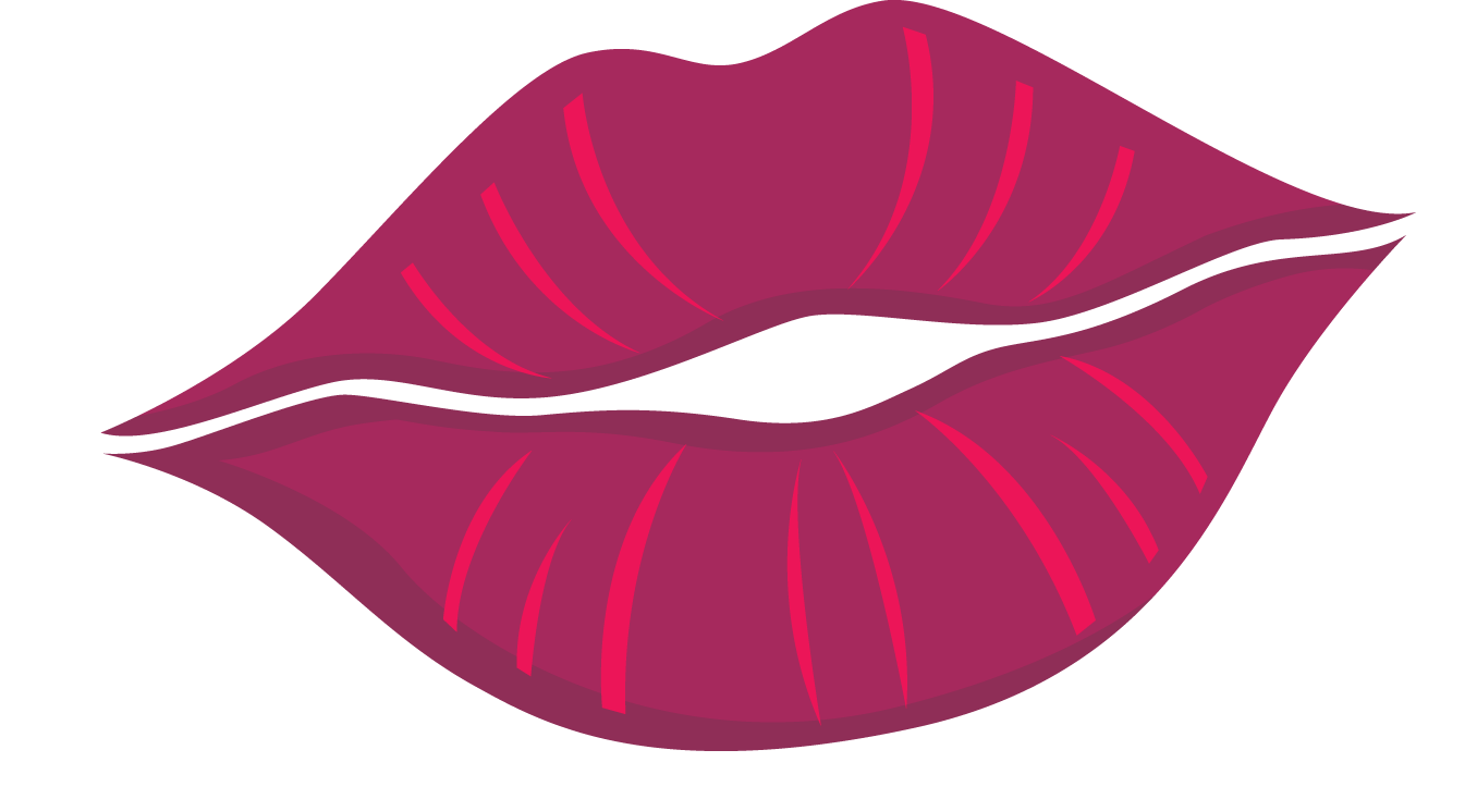 Cartoon Lips Kiss