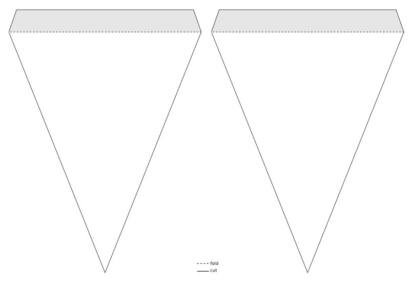 Clipart - Triangle pennant banner template
