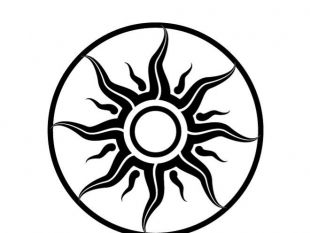 tribal sun vector symbol | free vectors | UI Download