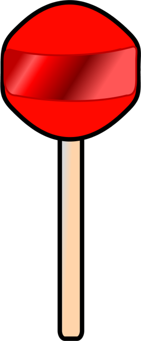 red lollipop black border - vector Clip Art