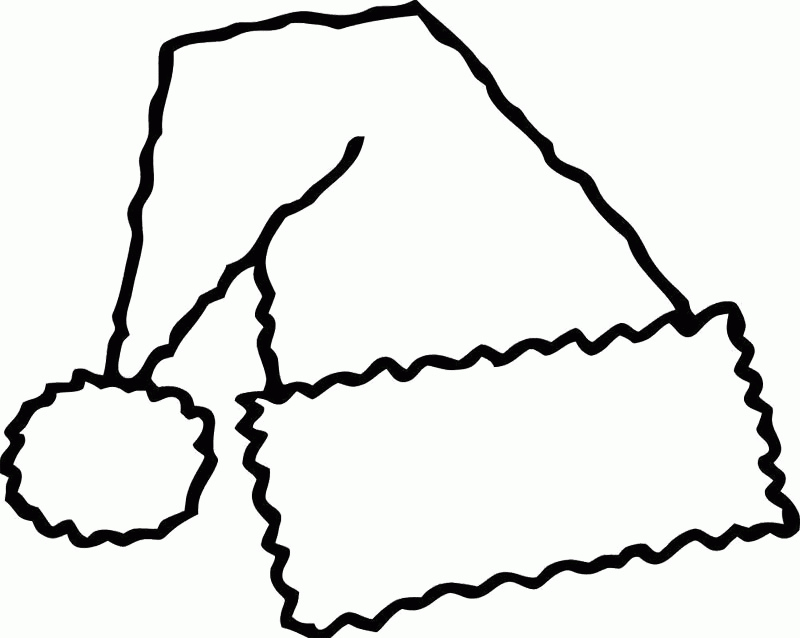 Santa Hat Coloring Page - AZ Coloring Pages
