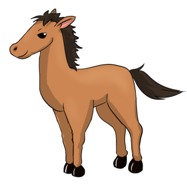 Cute baby horse clipart