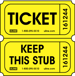 Yellow Double Raffle Tickets with "Keep This Stub" S-13015 - Uline