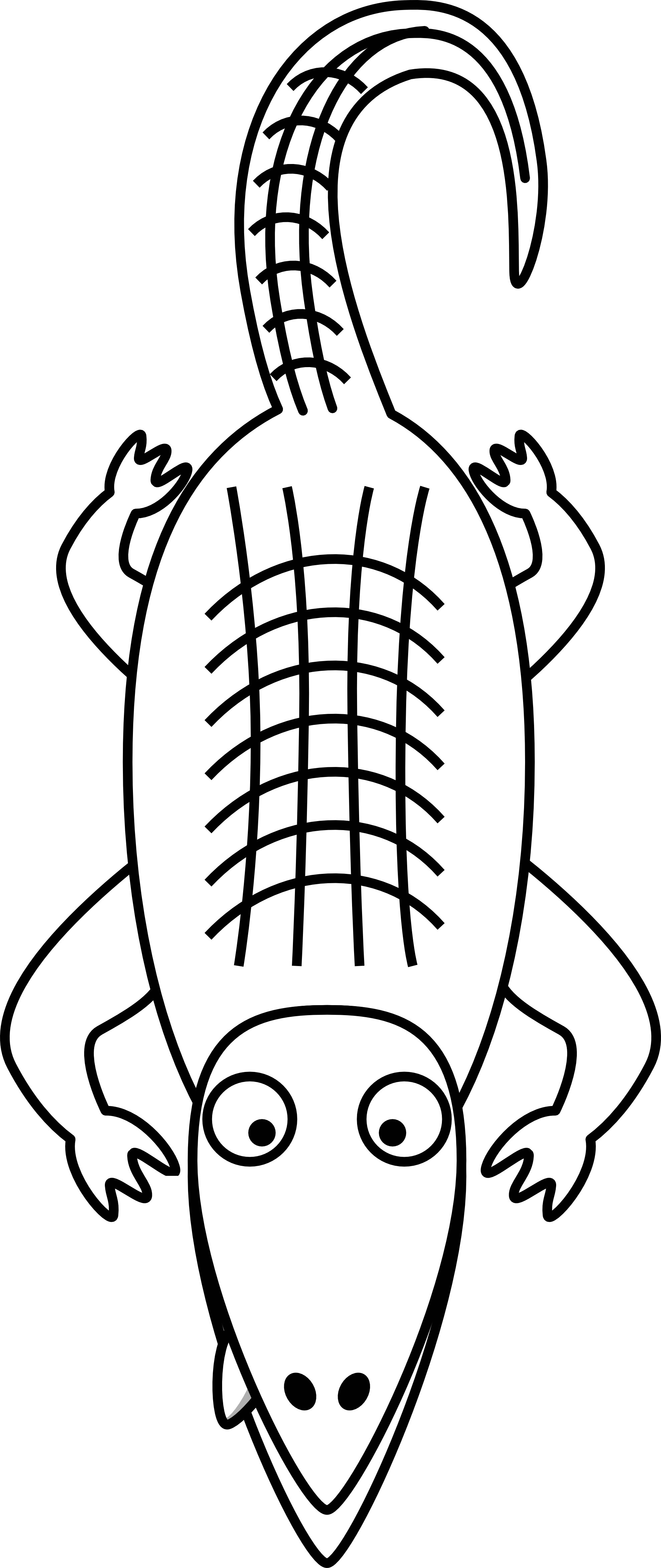 studiofibonacci cartoon alligator black white line ...