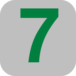 Green number 7 clipart