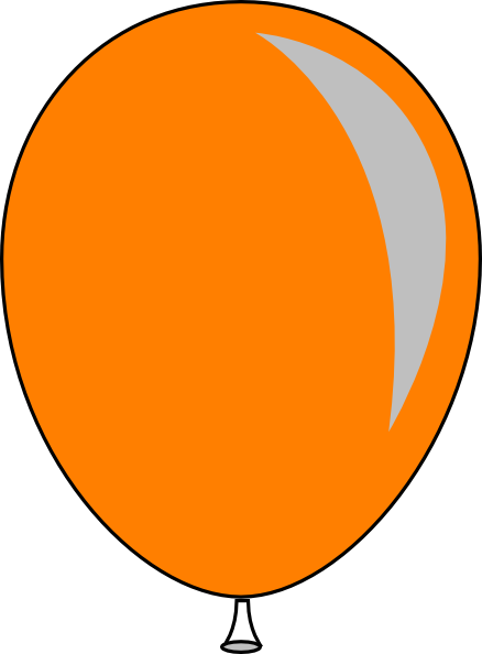 Orange Baloon Clip Art - vector clip art online ...