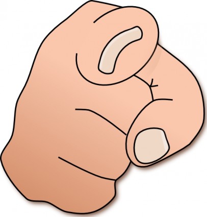 Pointing Finger clip art Free vector in Open office drawing svg ...