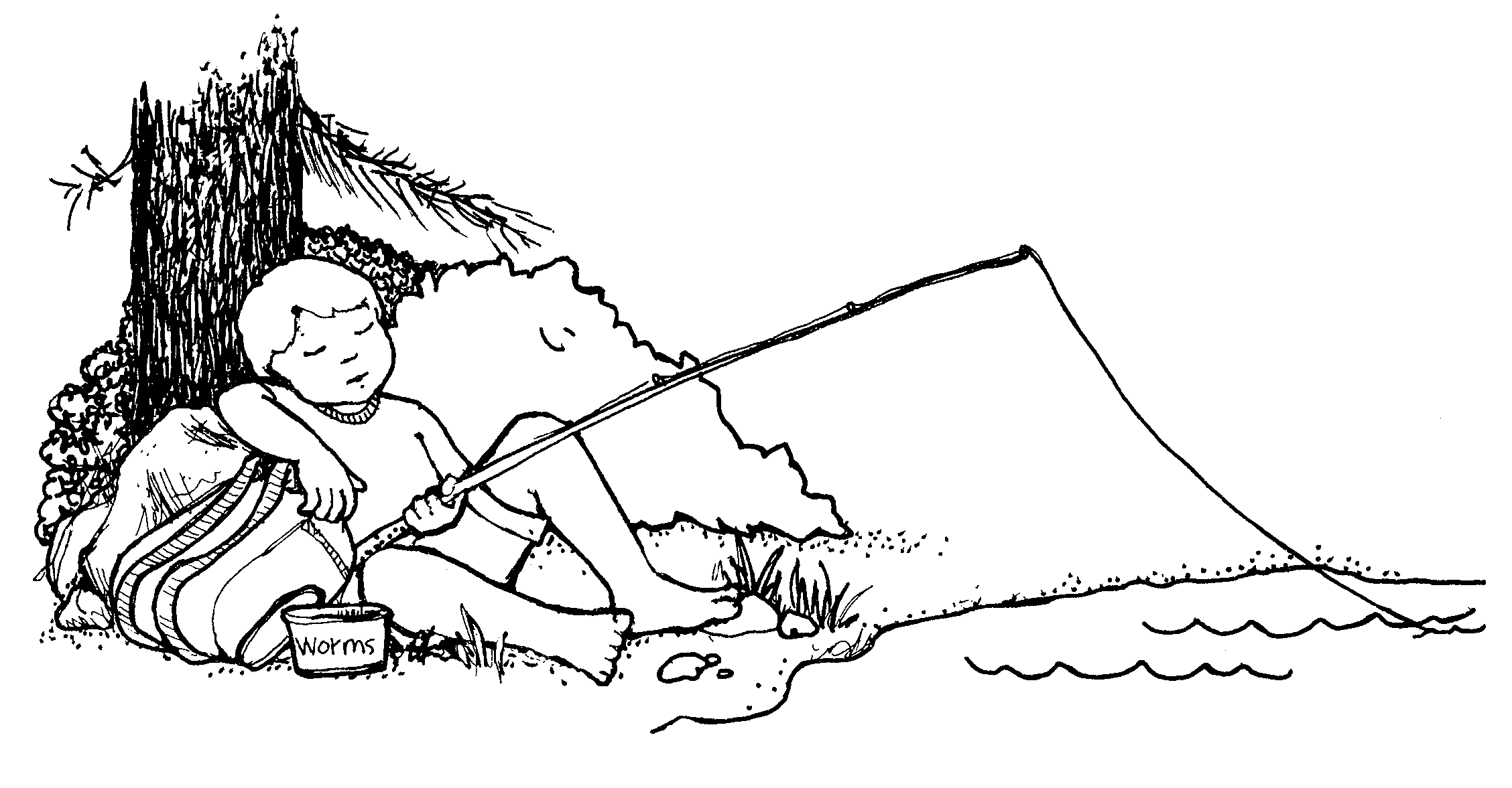 Fishing Pole Clip Art Black And White Fishing rod clipart black