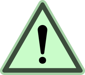 Green Danger clip art Free Vector