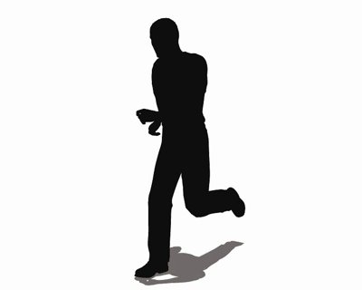 Looping Animated Silhouette Of A Man Running Stock Footage Video ...