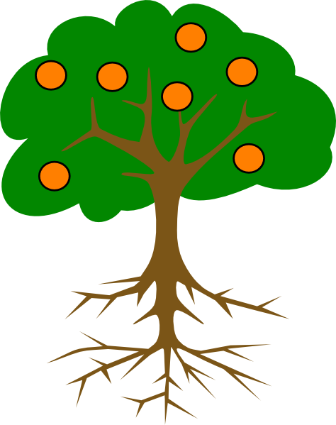 Cartoon Orange Tree